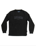 DOG MOM CORDUROY CREWNECK, CHARCOAL SUPER SALE PUPPIE LOVE