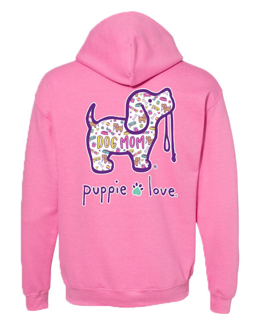 DOG MOM PATTERN PUP, ADULT HOODIE PUPPIE LOVE