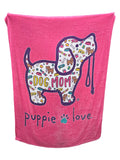DOG MOM PATTERN PUP BLANKET 2024 PUPPIE LOVE