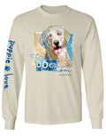DOG MOM RETRIEVER, ADULT LS Long Sleeve Shirts PUPPIE LOVE x CONNIE HALEY