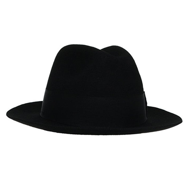 Dorfman Pacific - Stacy Adams Classic Fedora in Black - Full View