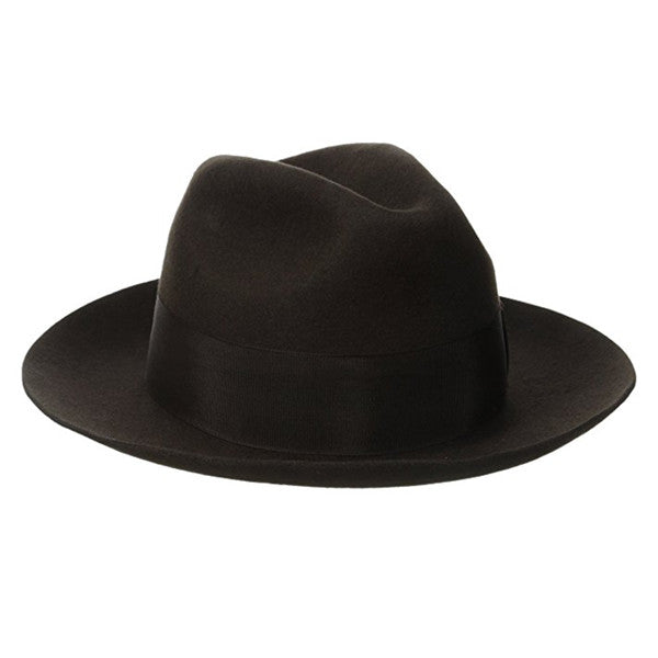 Dorfman Pacific - Stacy Adams Classic Fedora in Chocolate - Full View
