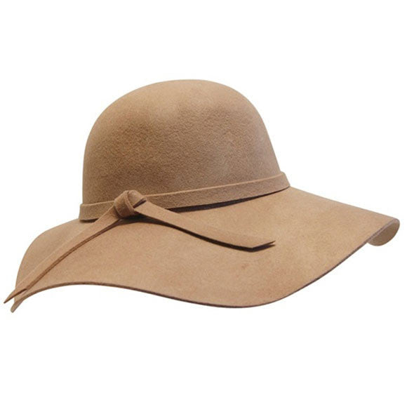 Downtown Style - Wool Felt Floppy Hat Camel