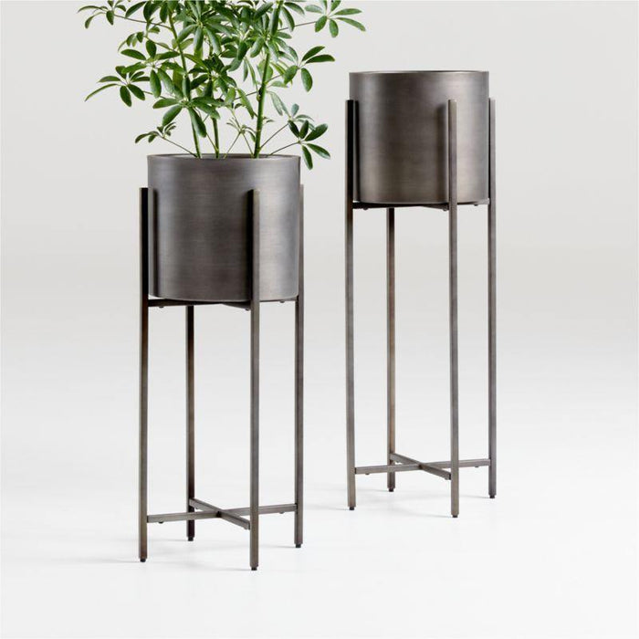 Dundee Bronze Floor Indoor/Outdoor Planter - Crate and Barrel Philippines