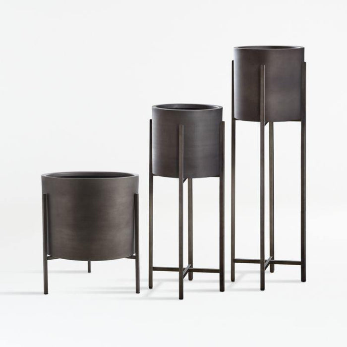 Dundee Bronze Floor Indoor/Outdoor Planter - Crate and Barrel Philippines