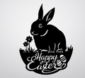 Easter Garden Bunny Metal Wall Art