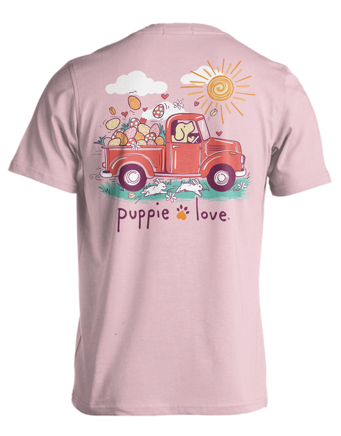 EASTER TRUCK PUP PUPPIE LOVE