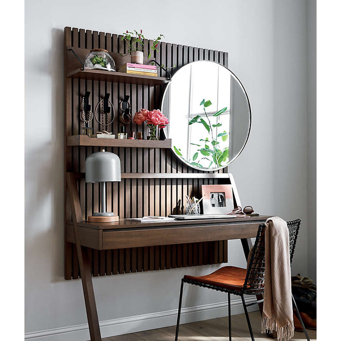 Edge Black Round 30" Wall Mirror