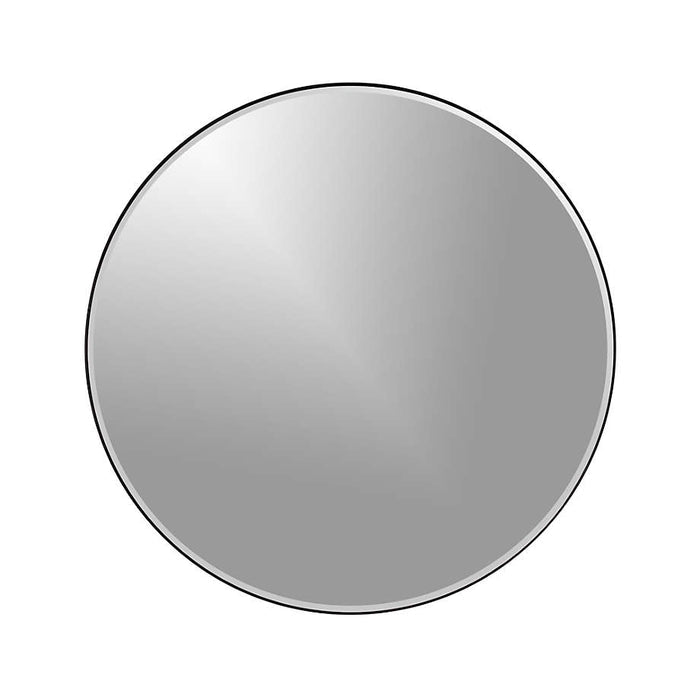 Edge Black Round 30" Wall Mirror