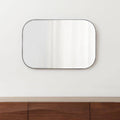 Edge Black Rounded Rectangle Mirror - Crate and Barrel Philippines