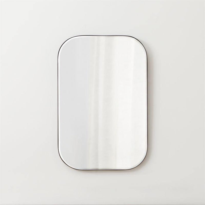 Edge Black Rounded Rectangle Mirror - Crate and Barrel Philippines