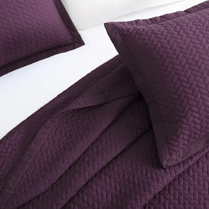 Eggplant Oversized Quilt Set