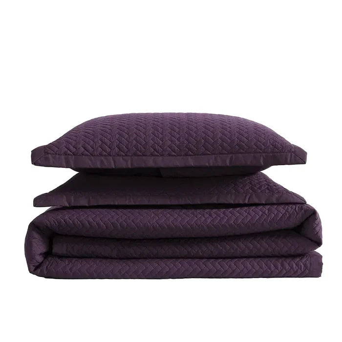 Eggplant Oversized Quilt Set