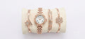 Elegant Rose Gold Women’s Watch & Bracelet Gift Set