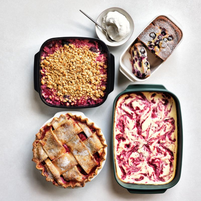 Emile Henry x Crate & Barrel Black Ceramic Pie Dish