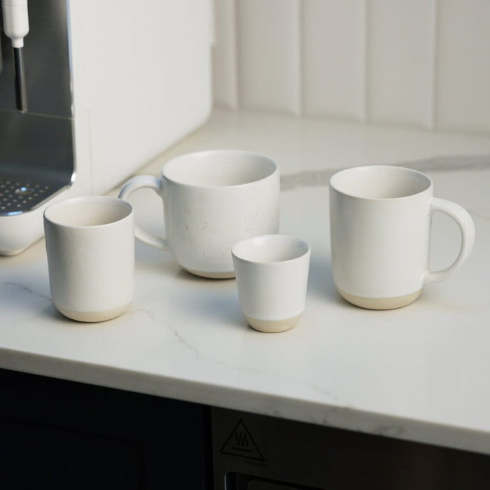 Espresso cups drinkware by Fable Home, shown in a speckledwhite finish. – #speckledwhite