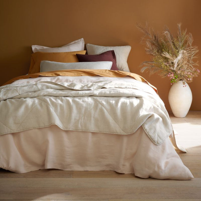 European Flax ®-Certified Linen Arcadia Tan Full/Queen Quilt