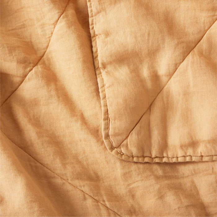 European Flax ®-Certified Linen Brulee Brown King Quilt