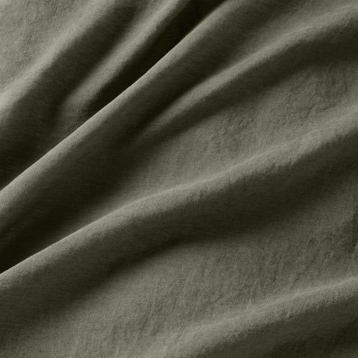 EUROPEAN FLAX -Certified Linen Burnt Green Full Bed Sheet Set