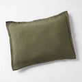 European Flax ®-Certified Linen Burnt Green King-Size Pillow Sham Cover