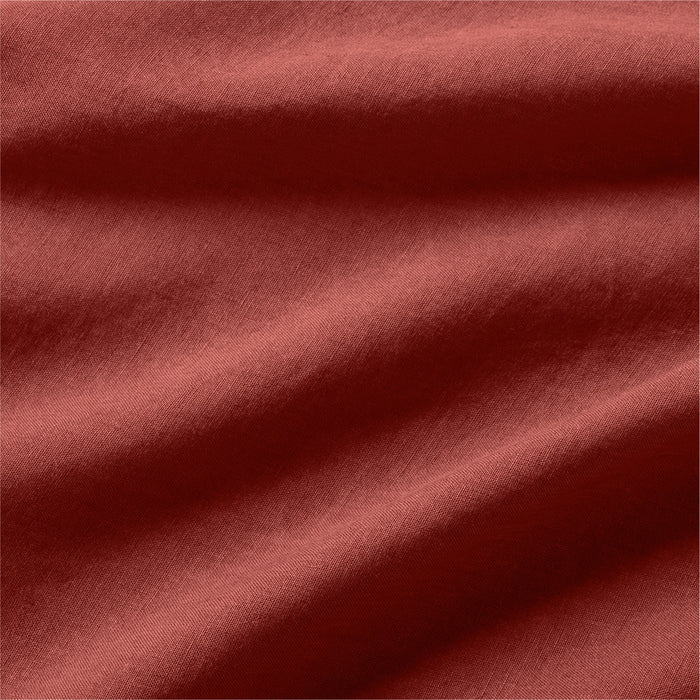 EUROPEAN FLAX -Certified Linen Castilian Red Queen Bed Sheet Set