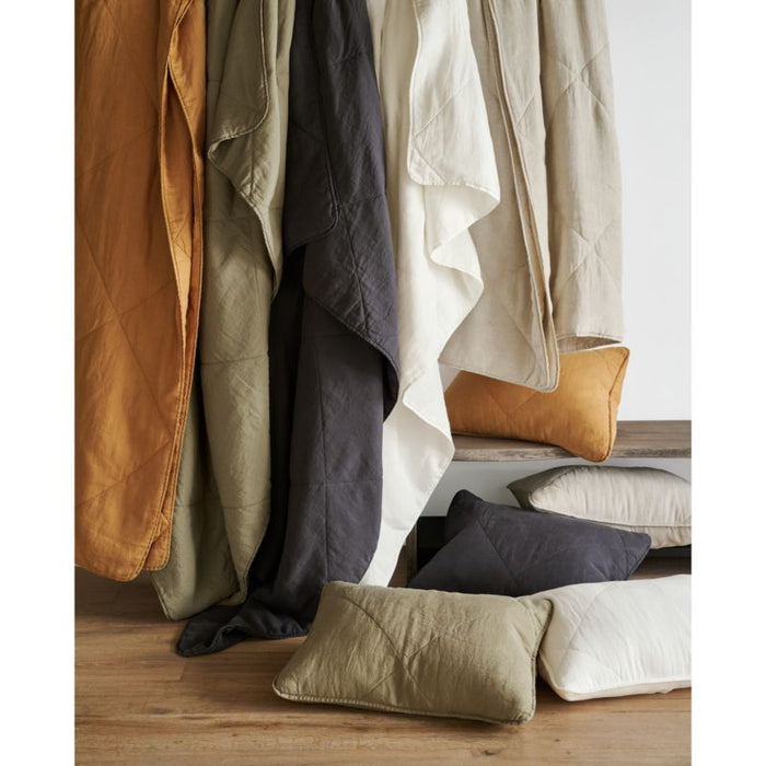 European Flax ®-Certified Linen Crisp White Full/Queen Quilt