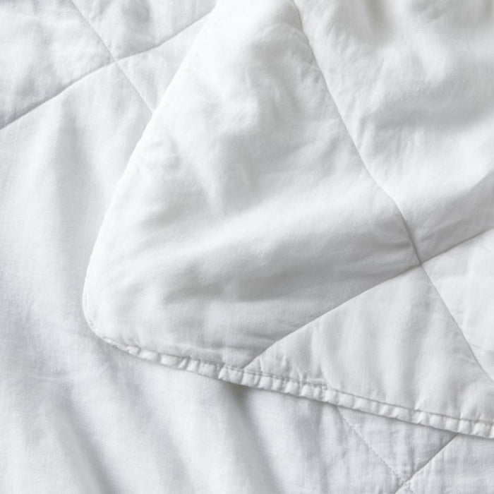 European Flax ®-Certified Linen Crisp White Standard Quilted Pillow Sham
