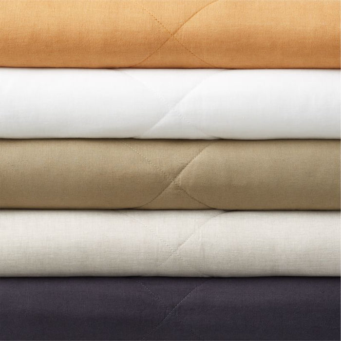 European Flax ®-Certified Linen Garden Green Standard Quilted Pillow Sham