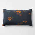 EUROPEAN FLAX -Certified Linen Impressionist Floral Midnight Navy Blue King Pillow Sham Cover