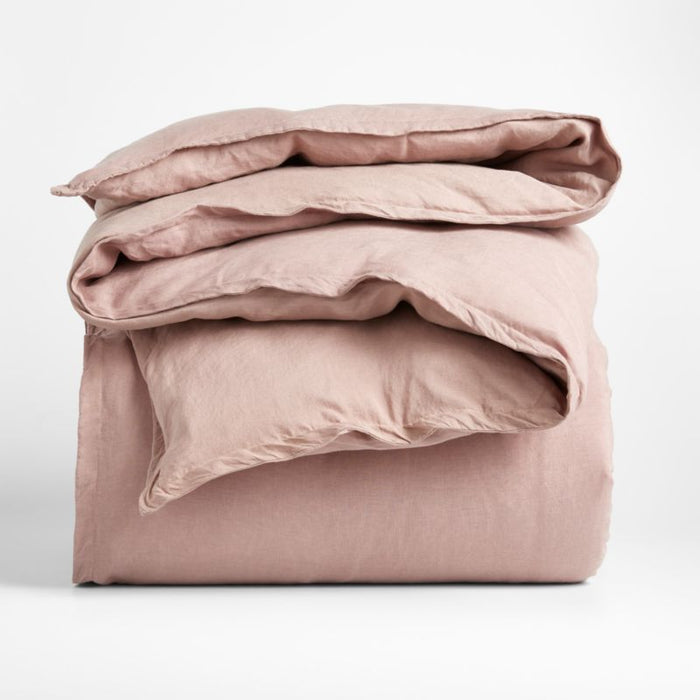 European Flax ®-Certified Linen Moody Mauve King-Size Duvet Cover
