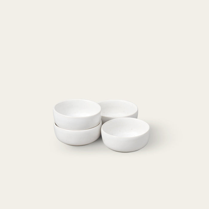 Everything bowls dinnerware by Fable Home, shown in a speckledwhite finish. – #speckledwhite