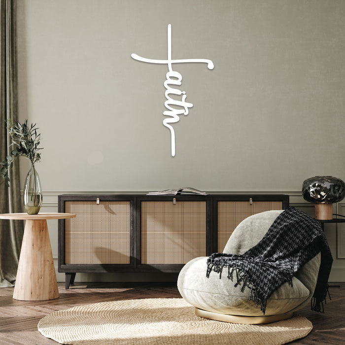 Faith Cross - Metal Wall Art - MetalPlex