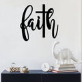 Faith Cross Script - Metal Wall Art - MetalPlex