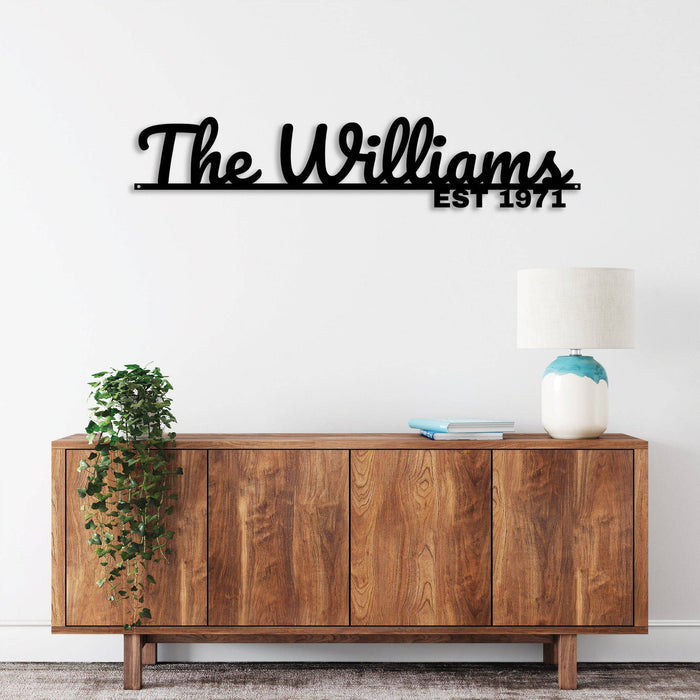 Family Name Sign - Metal Wall Art - MetalPlex