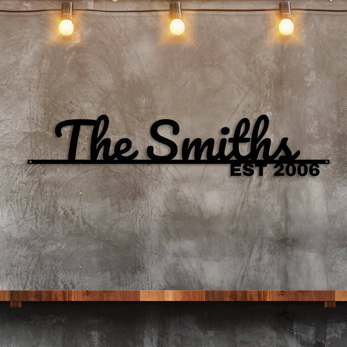 Family Name Sign - Metal Wall Art - MetalPlex