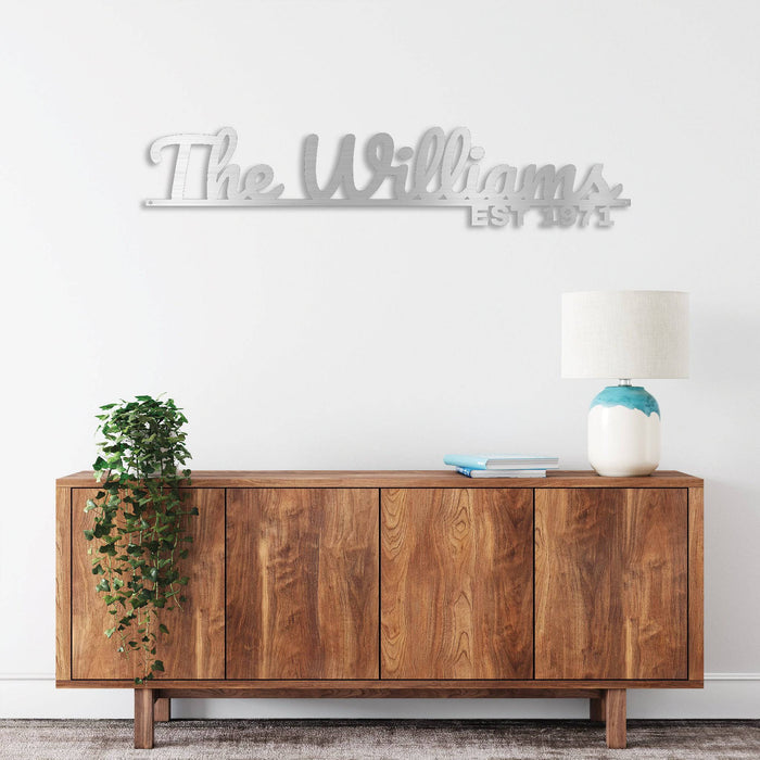 Family Name Sign - Metal Wall Art - MetalPlex