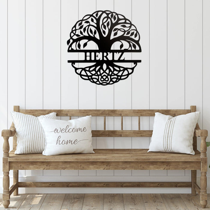 Family Tree Monogram - Metal Wall Art - MetalPlex