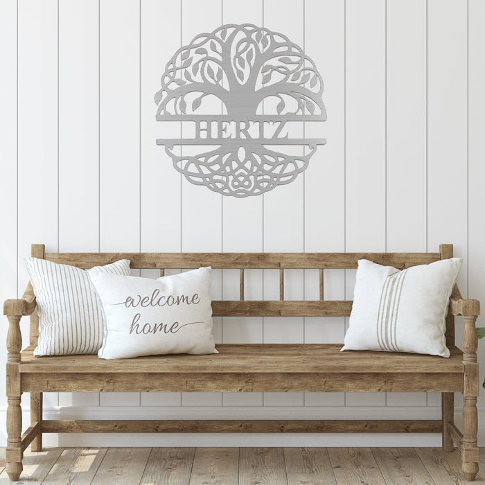 Family Tree Monogram - Metal Wall Art - MetalPlex