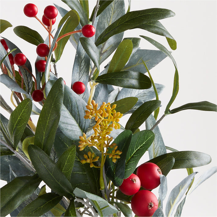 Faux Olive and Berry Stem