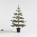 Faux Pine Pre-Lit LED Christmas Tree with White Lights 4'