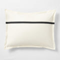Favorite Organic Cotton Percale Tuxedo Stripe Ink Black Euro Bed Pillow Sham
