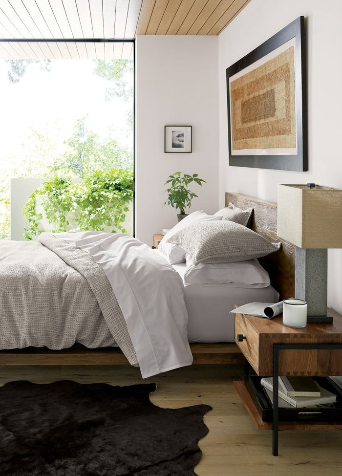 Favorite Organic Cotton Percale White Twin/Twin XL Bed Sheet Set
