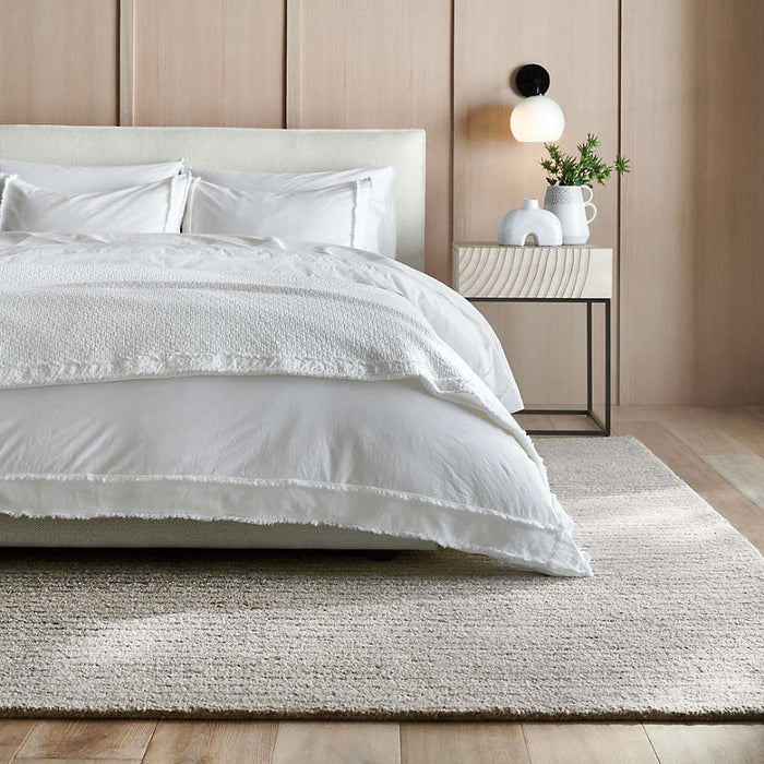 Favorite Washed Organic Cotton White Eyelash King Duvet Cover