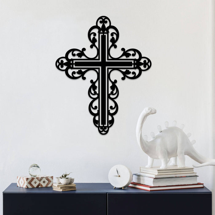 Filigree Cross - Metal Wall Art - MetalPlex
