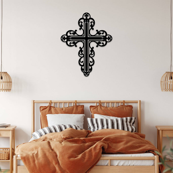 Filigree Cross - Metal Wall Art - MetalPlex