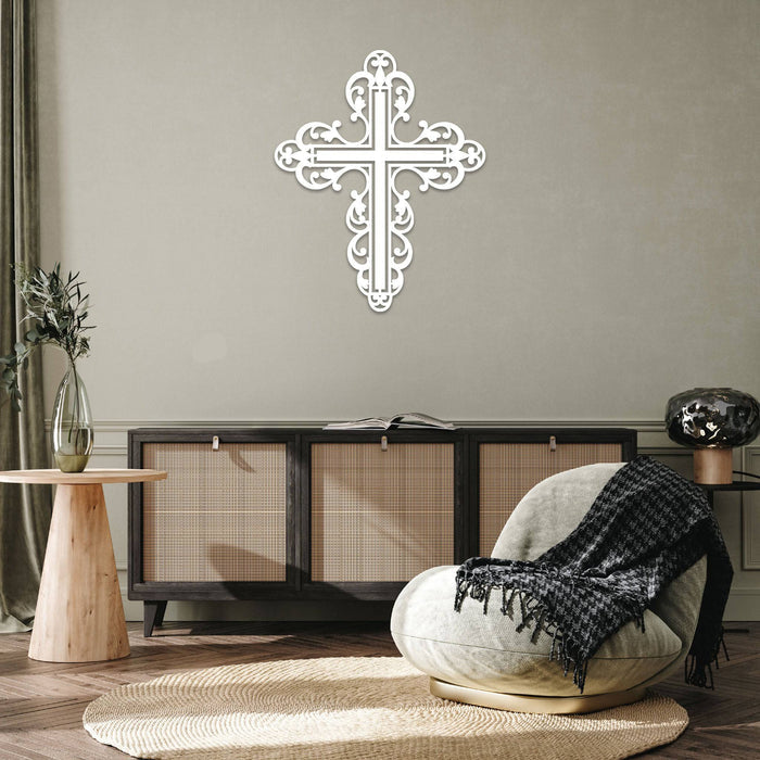 Filigree Cross - Metal Wall Art - MetalPlex