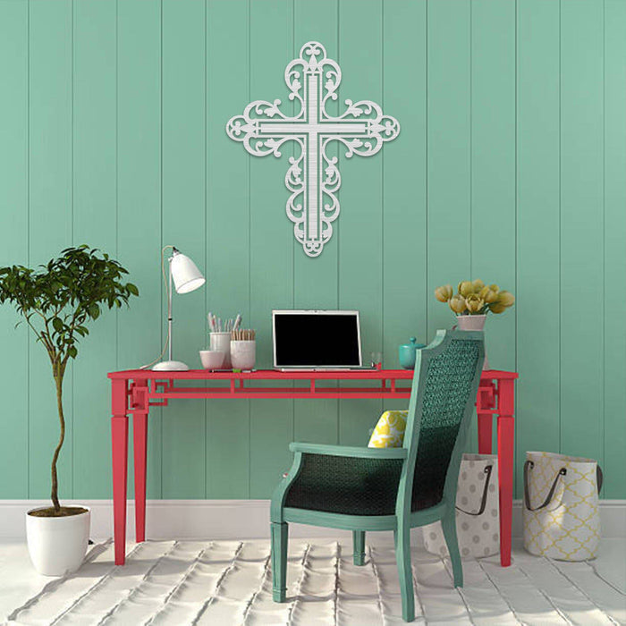 Filigree Cross - Metal Wall Art - MetalPlex