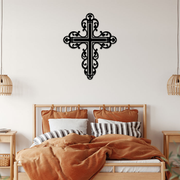Filigree Cross - Metal Wall Art - MetalPlex
