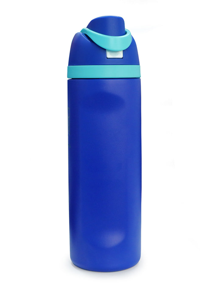 FLIP-TOP 24oz WATER BOTTLE, NAVY PUPPIE LOVE