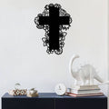 Floral Cross - Metal Wall Art - MetalPlex